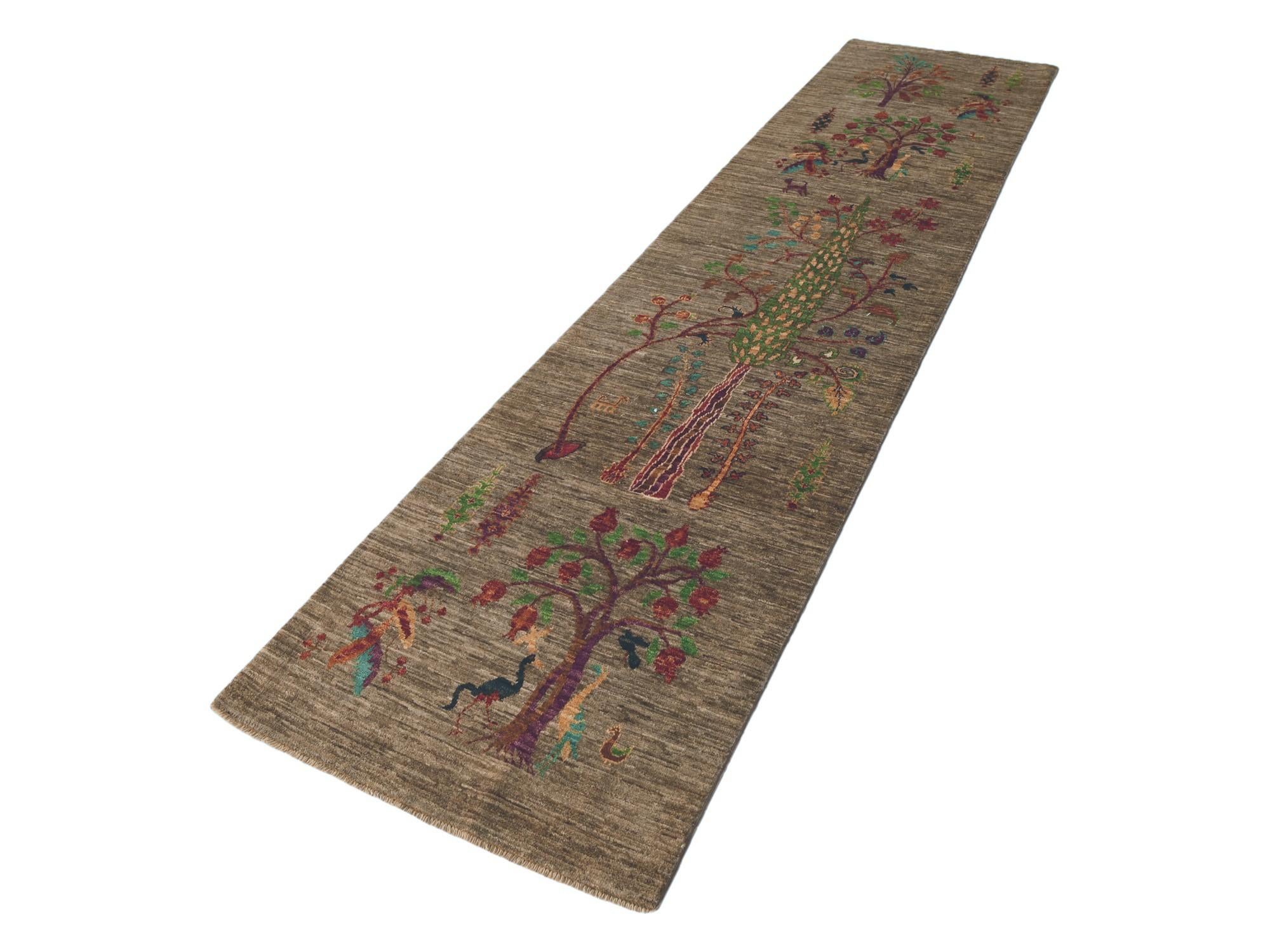 80cm x 315cm Hand Knotted Ariana Ziegler Runner Rug