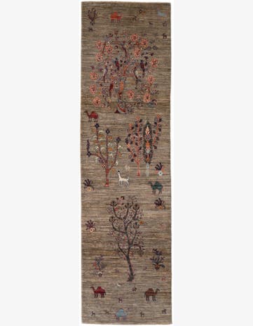 2' 9 x 9' 5 Hand Knotted Ariana Ziegler Runner Rug