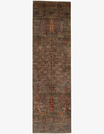 2' 9 x 9' 5 Hand Knotted Ariana Ziegler Runner Rug
