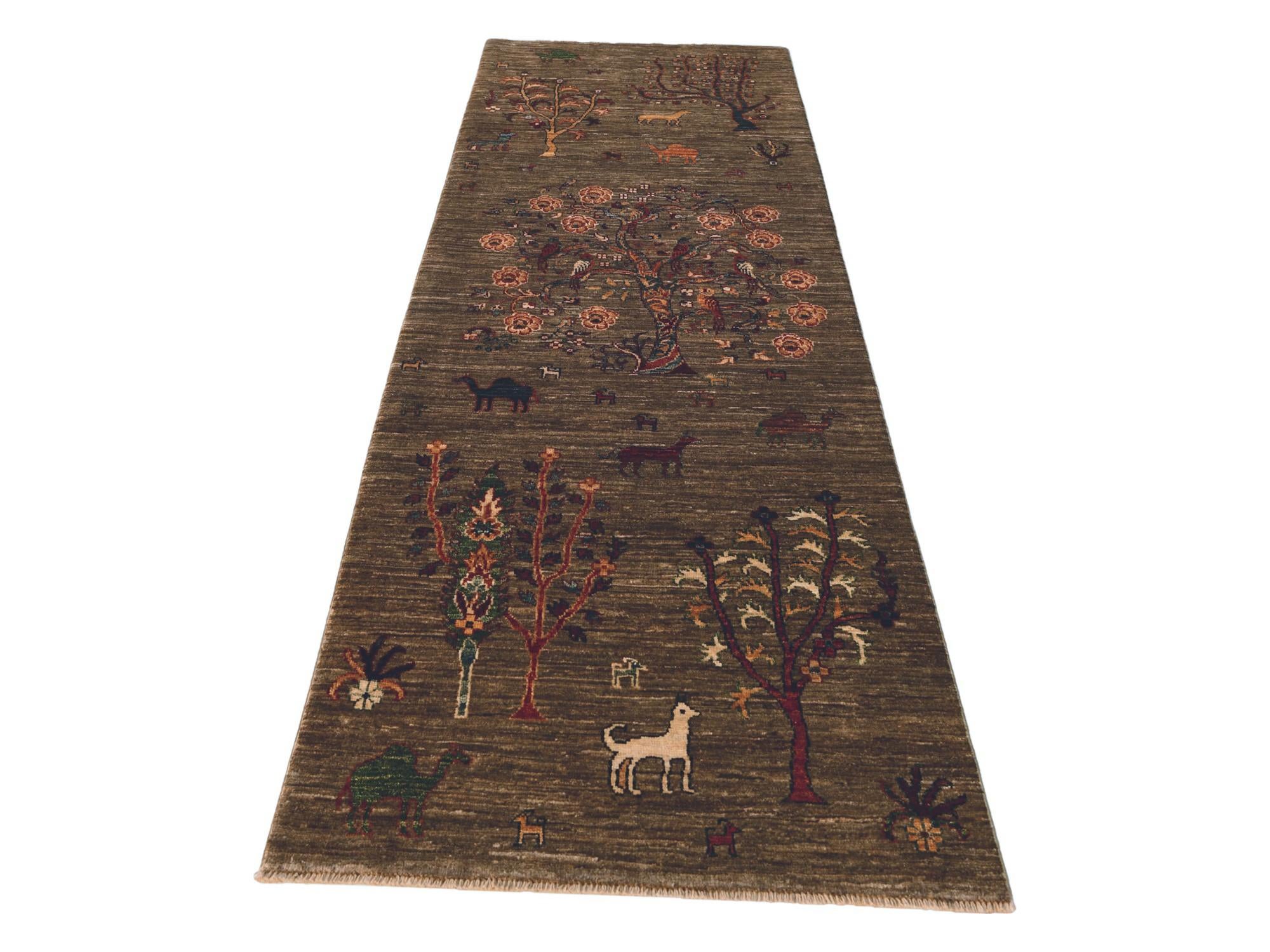 2' 8 x 8' Hand Knotted Ariana Ziegler Runner Rug