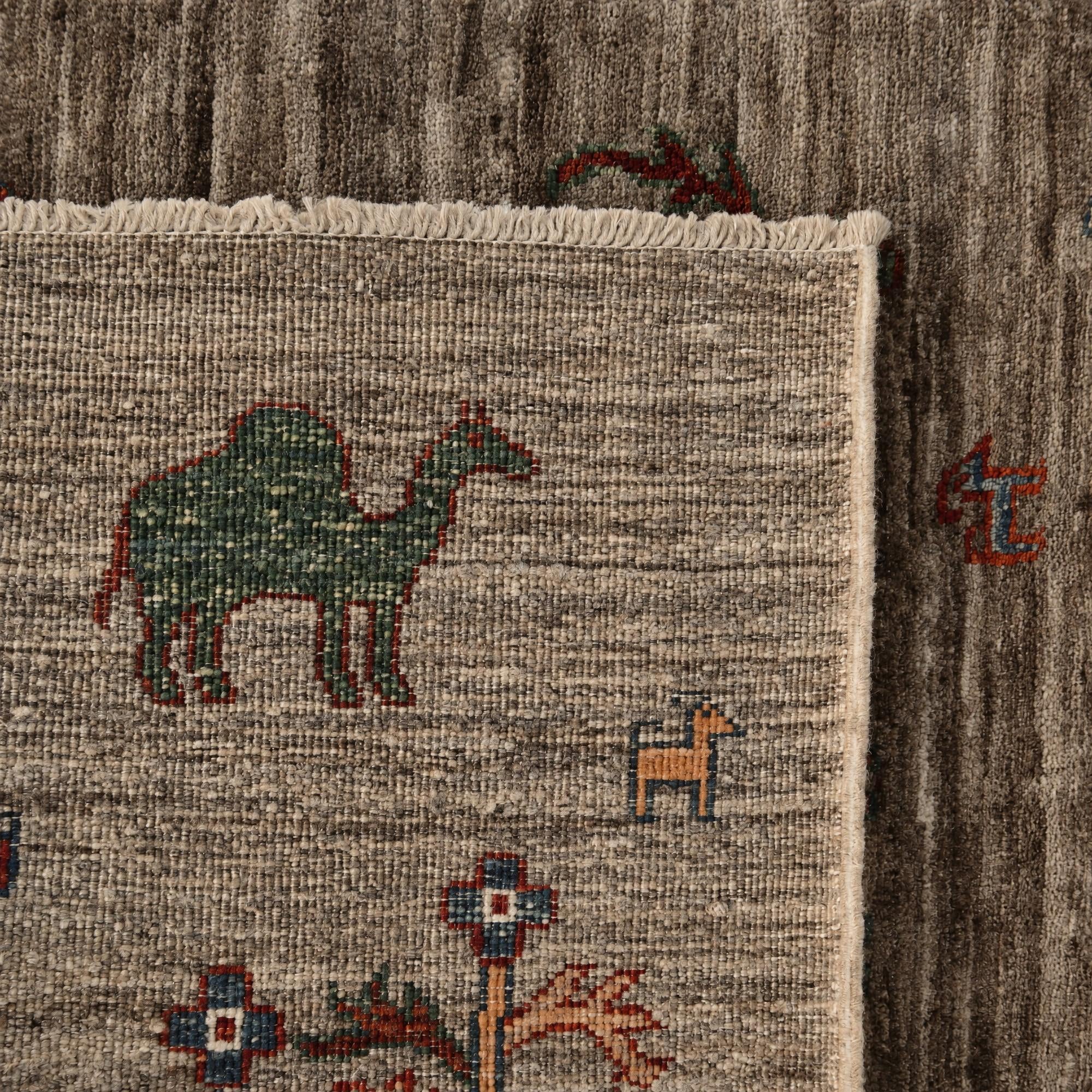2' 8 x 8' Hand Knotted Ariana Ziegler Runner Rug