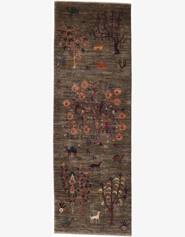 2' 8 x 8' Hand Knotted Ariana Ziegler Runner Rug