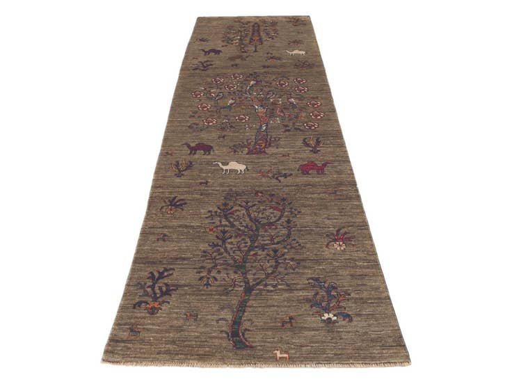 Detail image of 2' 7 x 9' 9 Hand Knotted Ariana Ziegler Runner Rug
