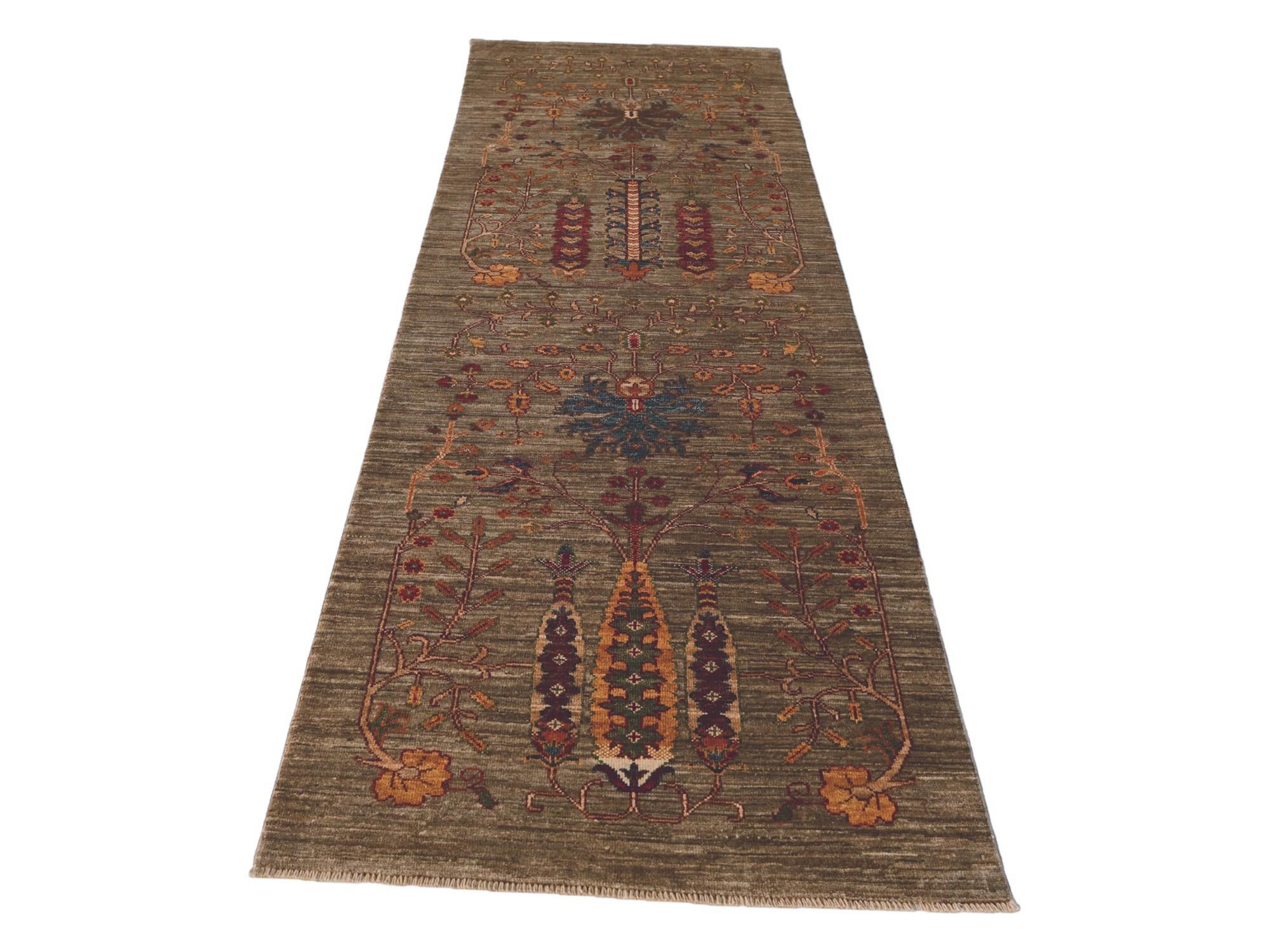 2' 8 x 8' 8 Hand Knotted Ariana Ziegler Runner Rug