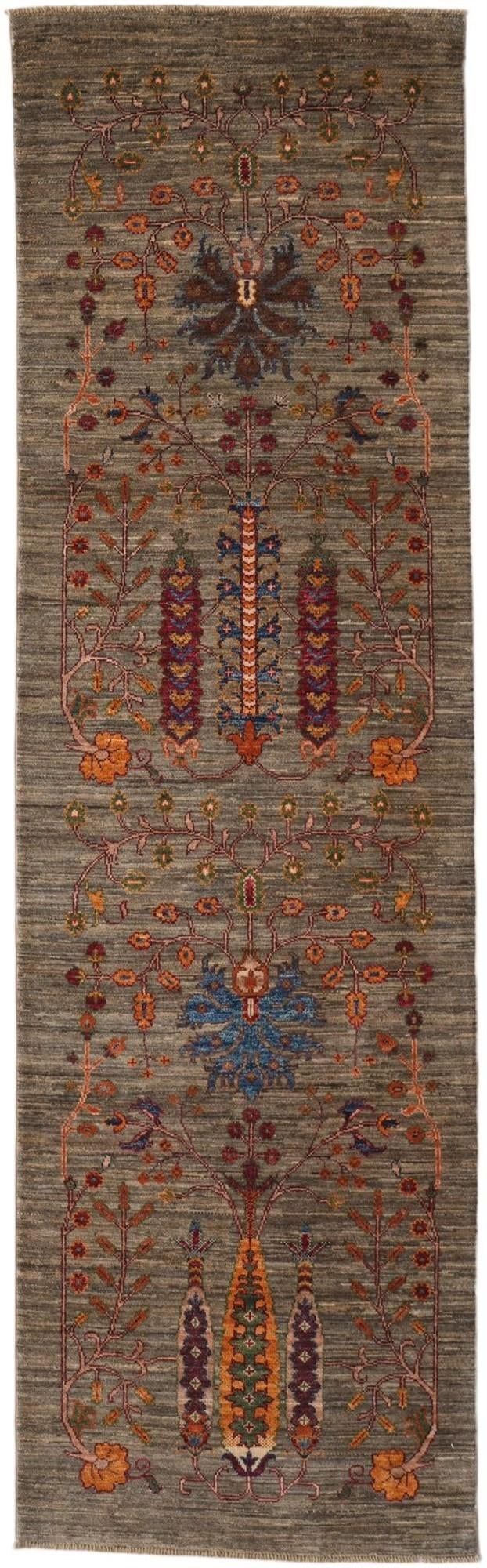 2' 8 x 8' 8 Hand Knotted Ariana Ziegler Runner Rug