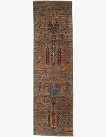 2' 8 x 8' 8 Hand Knotted Ariana Ziegler Runner Rug