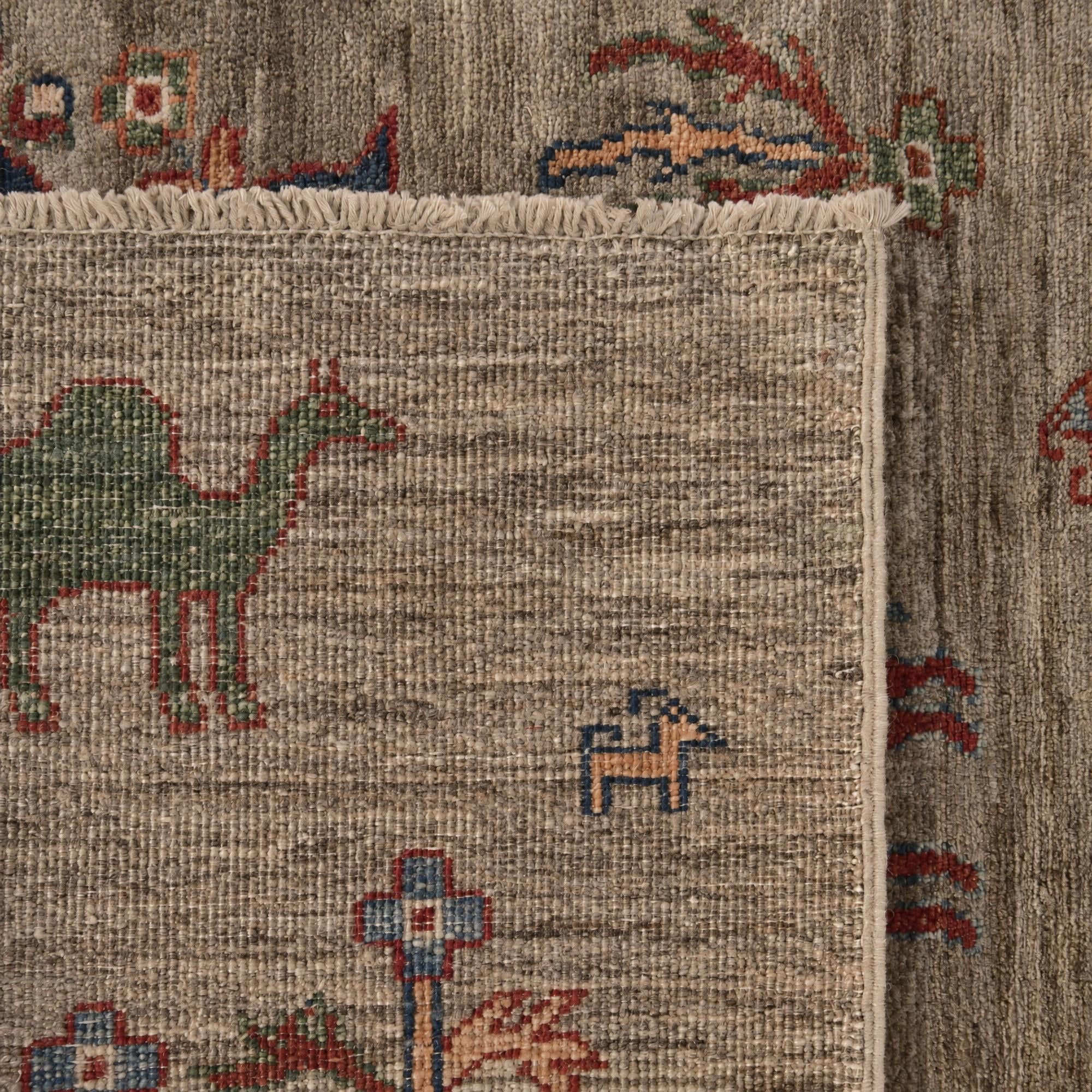 2' 9 x 8' Hand Knotted Ariana Ziegler Runner Rug
