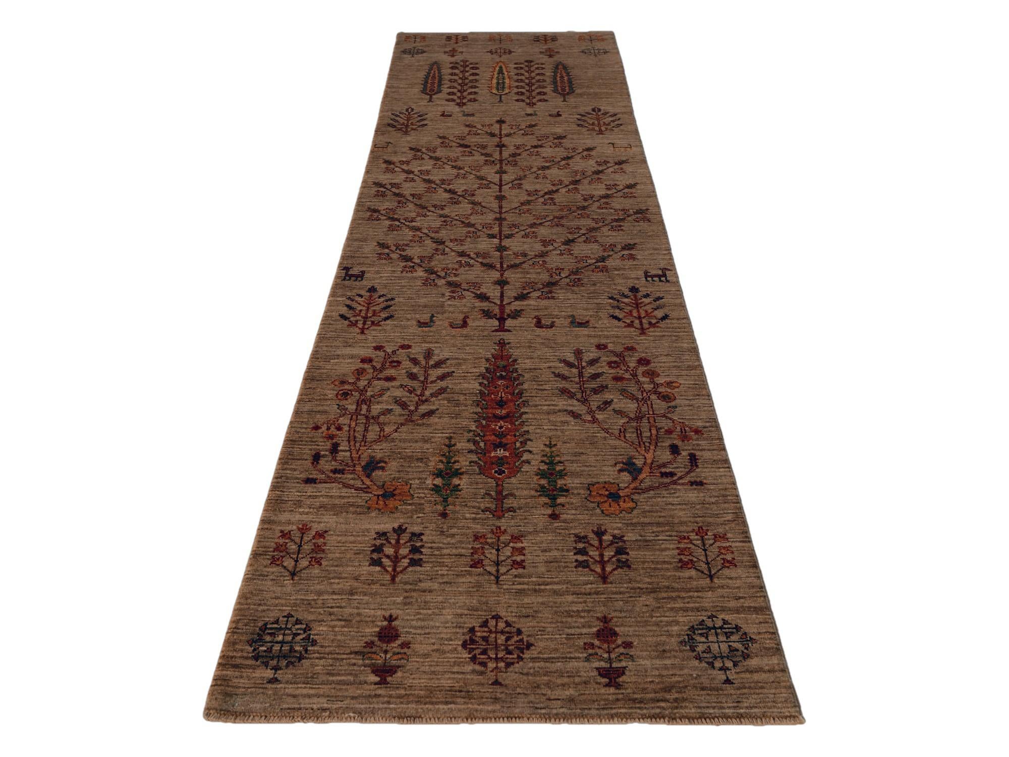 2' 8 x 10' Hand Knotted Ariana Ziegler Runner Rug