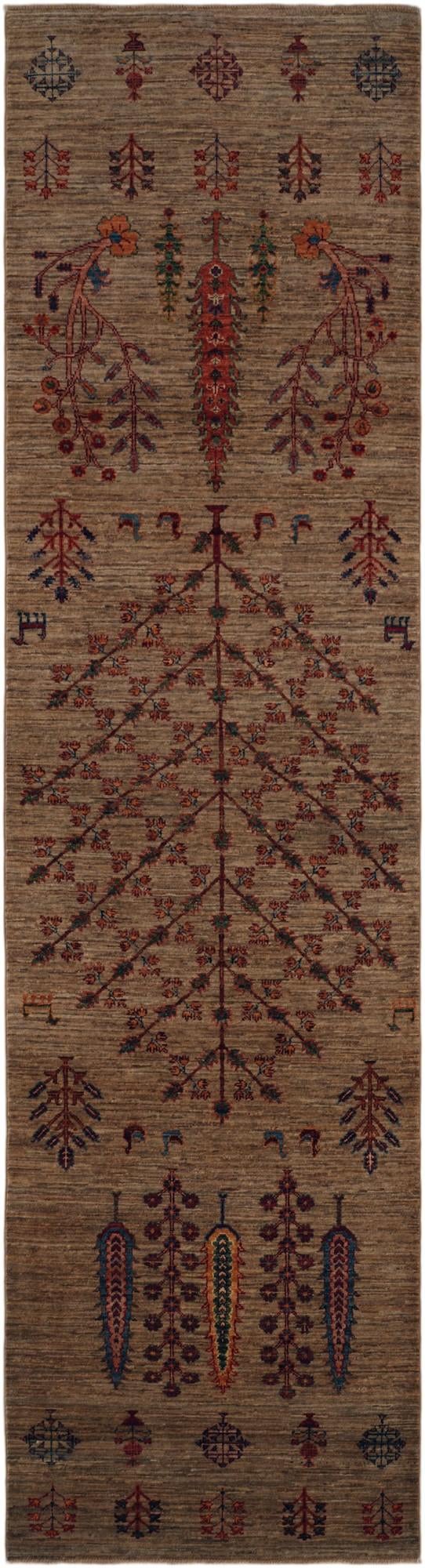 2' 8 x 10' Hand Knotted Ariana Ziegler Runner Rug