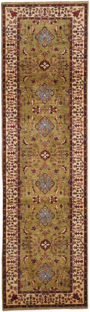 2' 9 x 9' 9 Hand Knotted Ariana Ziegler Runner Rug