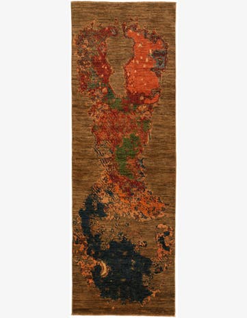 2' 9 x 8' 2 Hand Knotted Ariana Ziegler Runner Rug