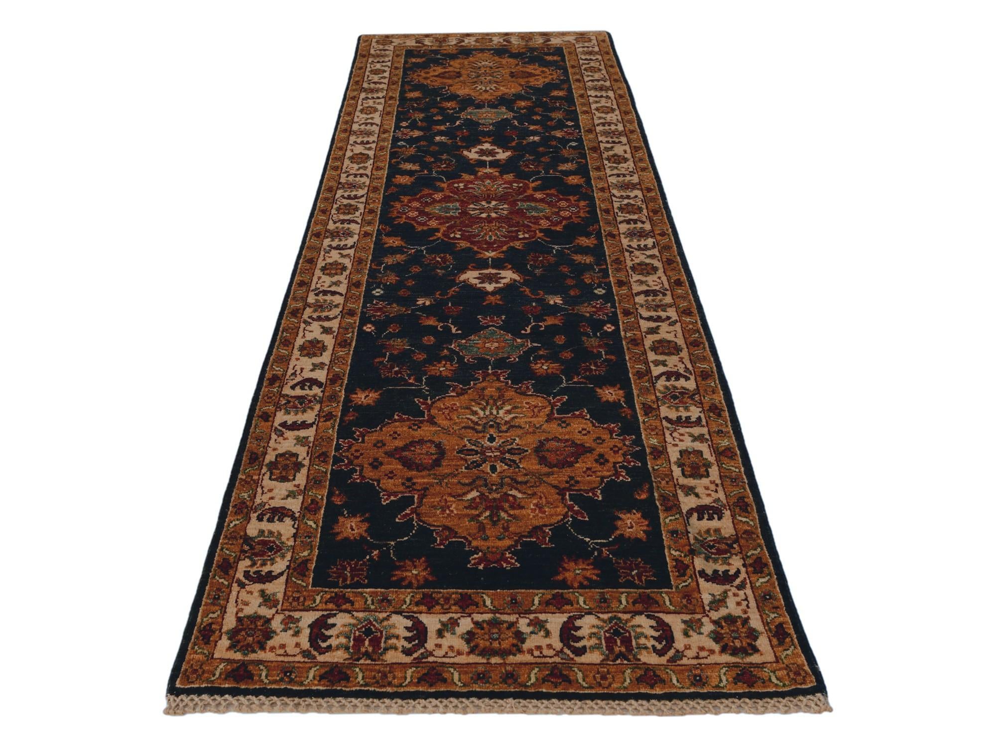 2' 8 x 8' 6 Hand Knotted Ariana Ziegler Runner Rug
