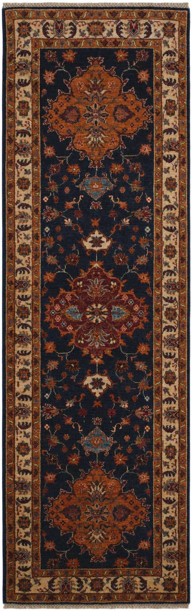 2' 8 x 8' 6 Hand Knotted Ariana Ziegler Runner Rug
