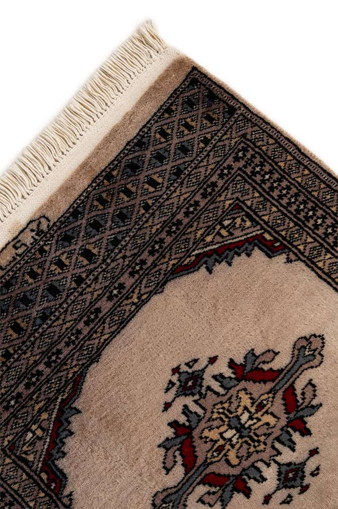 2' x 3' 11 Hand Knotted Bokhara Wool Runner Rug