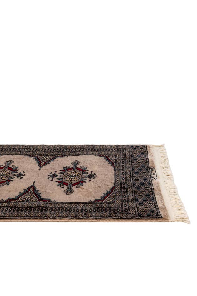 Detail image of 2' x 3' 11 Hand Knotted Bokhara Wool Runner Rug