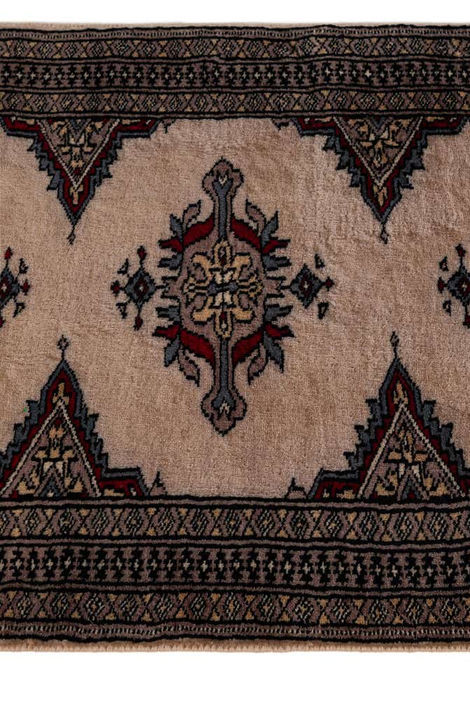 2' x 3' 11 Hand Knotted Bokhara Wool Runner Rug
