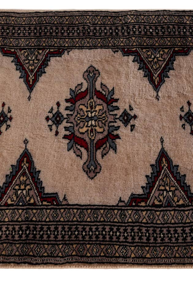 Detail image of 2' x 3' 11 Hand Knotted Bokhara Wool Runner Rug