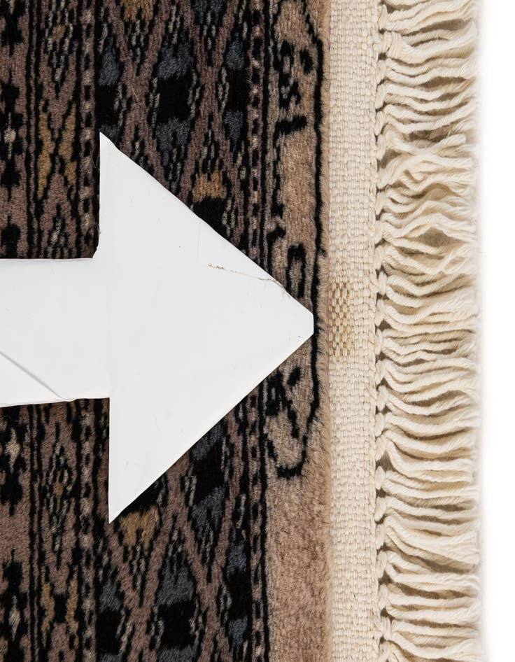 Detail image of 2' x 3' 11  Hand Knotted Bokhara Wool Runner Rug