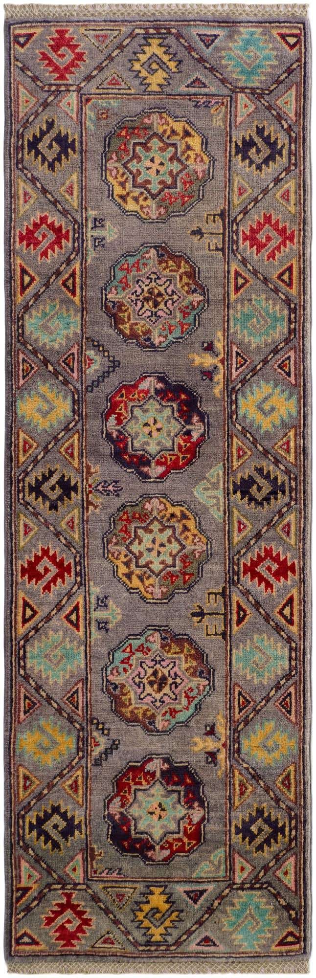 2' x 6' 1 Hand Knotted Kazak Runner Rug