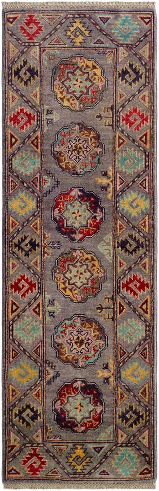 2' x 6' 1 Hand Knotted Kazak Runner Rug