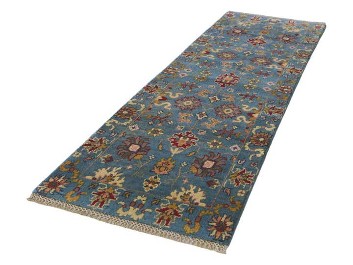 2' 2 x 6' 7 Hand Knotted Kazak Runner Rug