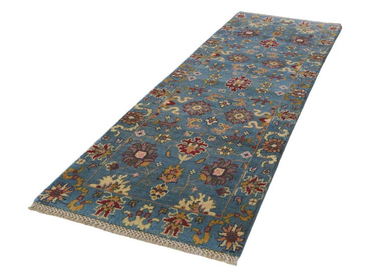 Detail image of 2' 2 x 6' 7 Hand Knotted Kazak Runner Rug