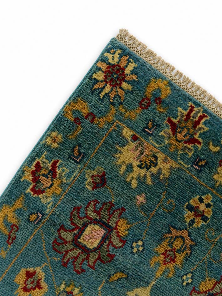 Detail image of 2' 2 x 6' 7 Hand Knotted Kazak Runner Rug