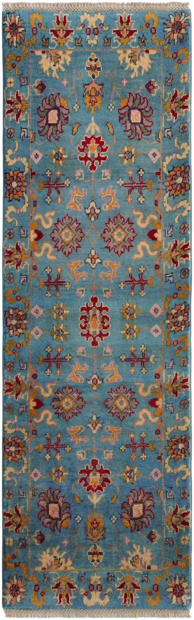 2' 2 x 6' 7 Hand Knotted Kazak Runner Rug