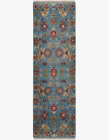 2' 2 x 6' 7 Hand Knotted Kazak Runner Rug