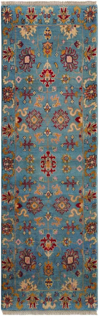 2' 2 x 6' 7 Hand Knotted Kazak Runner Rug