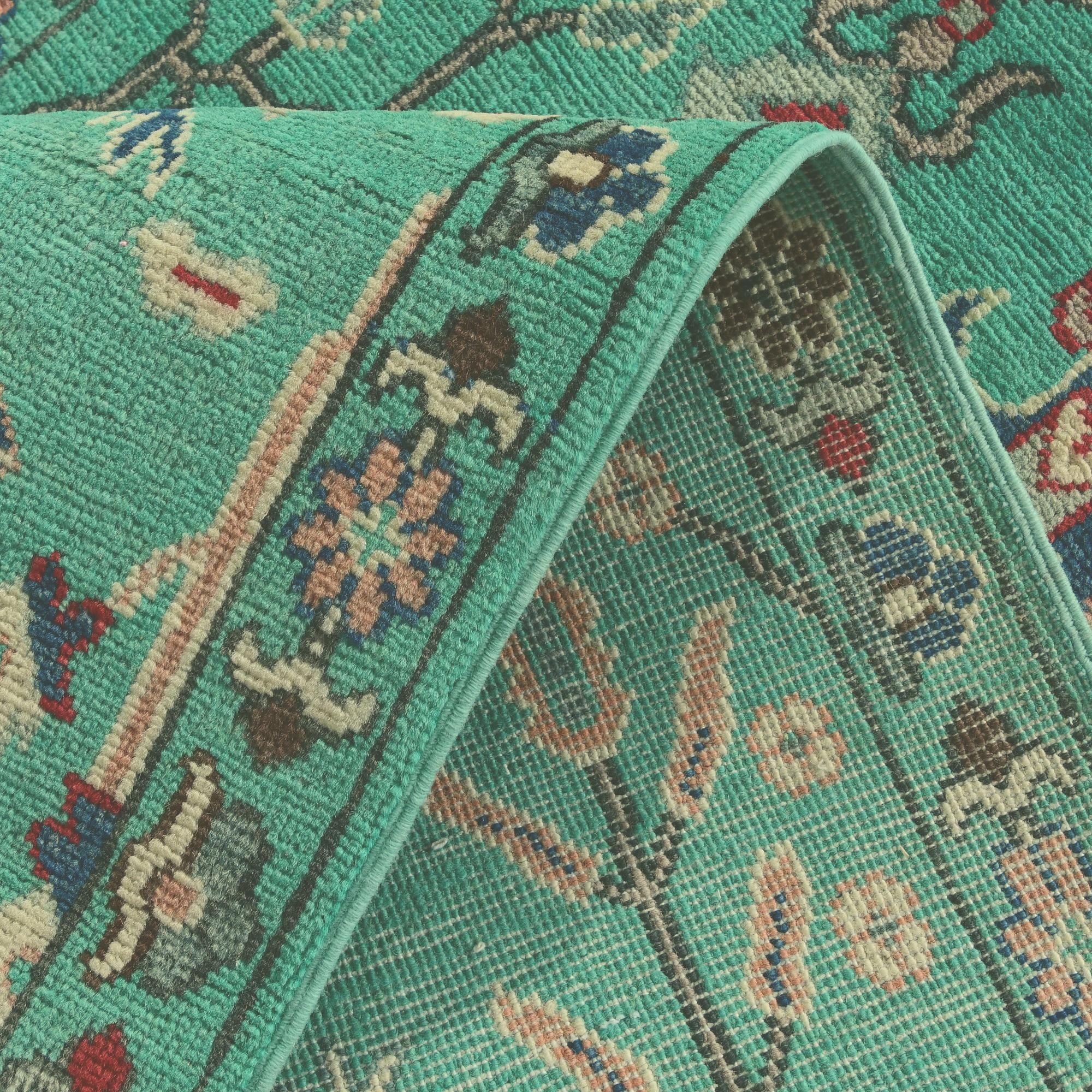 2' 9 x 10' Hand Knotted Kazak Runner Rug