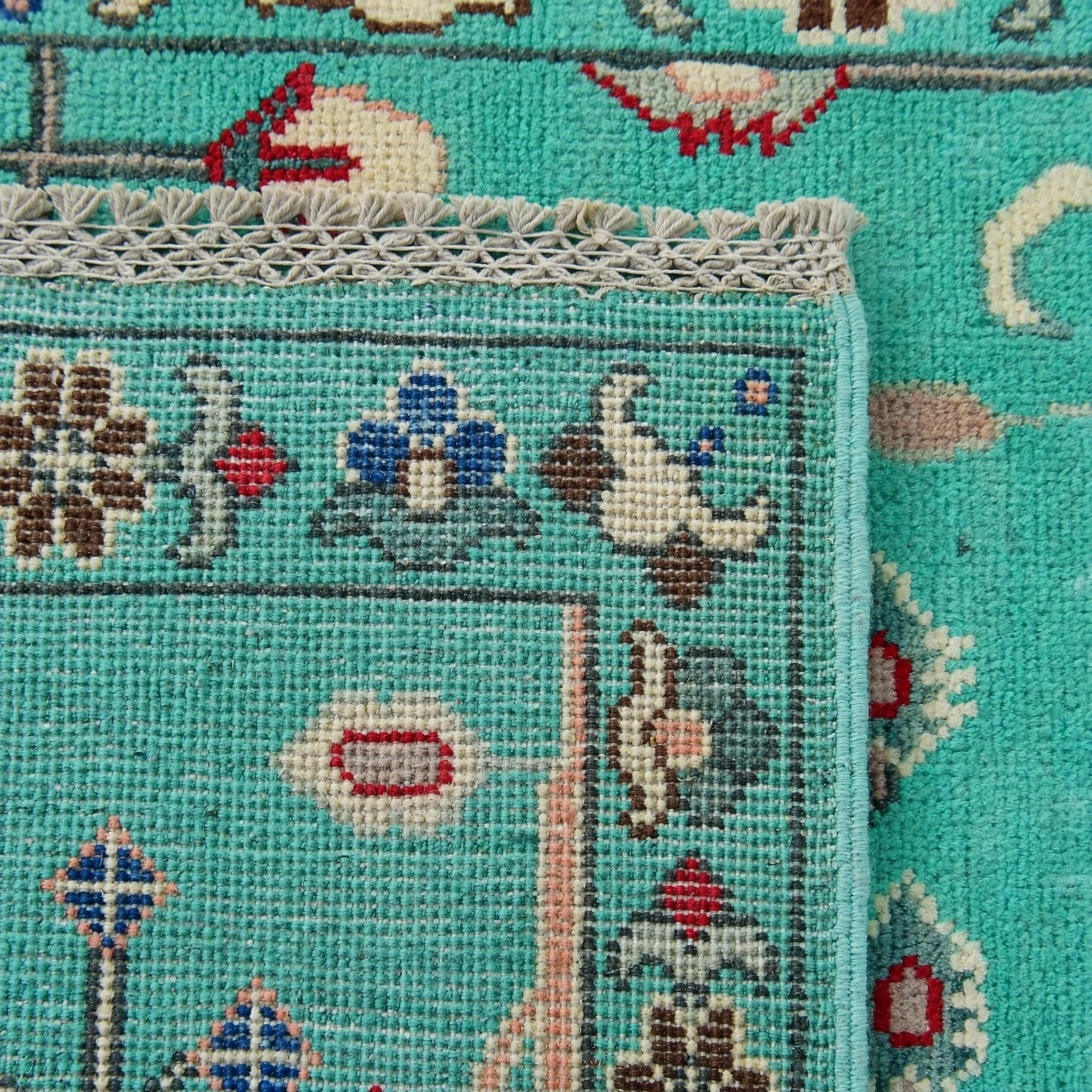85cm x 305cm Hand Knotted Kazak Runner Rug