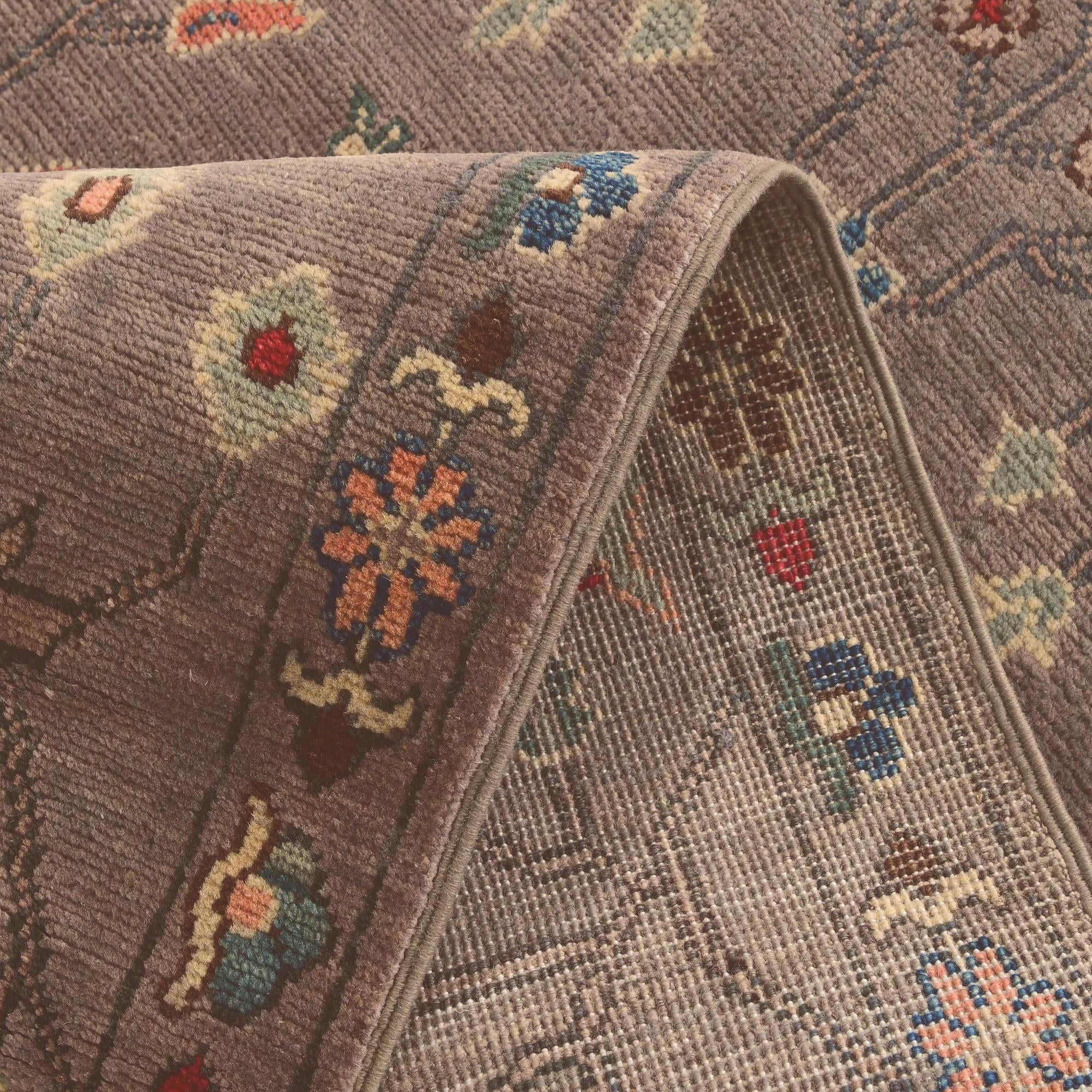 2' 10 x 9' 8 Hand Knotted Kazak Runner Rug