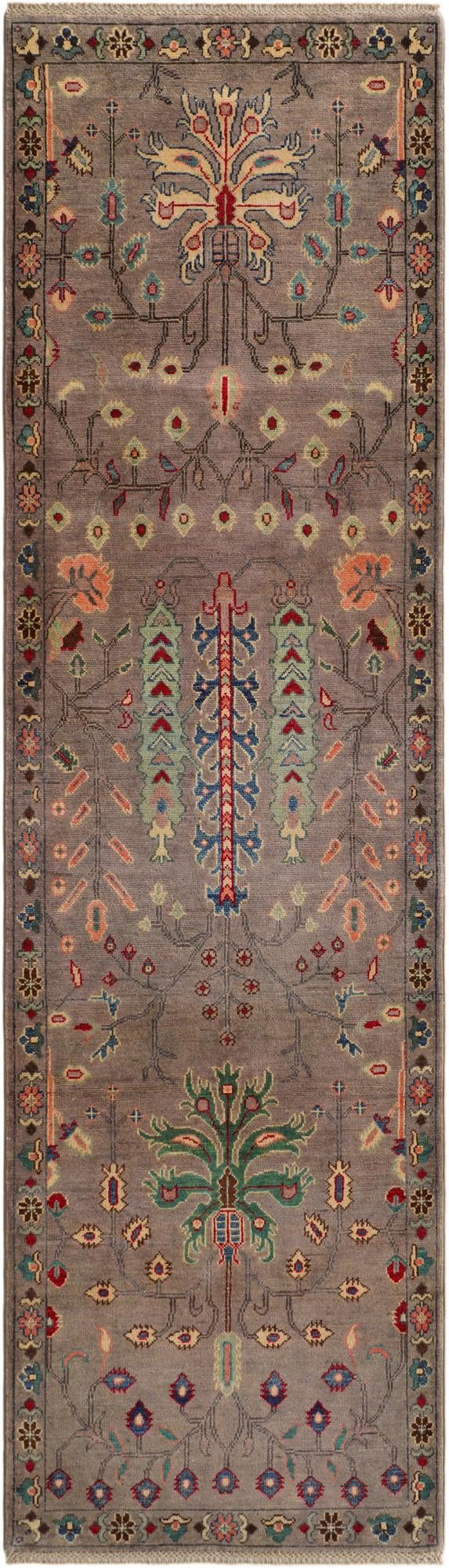 2' 10 x 9' 8 Hand Knotted Kazak Runner Rug