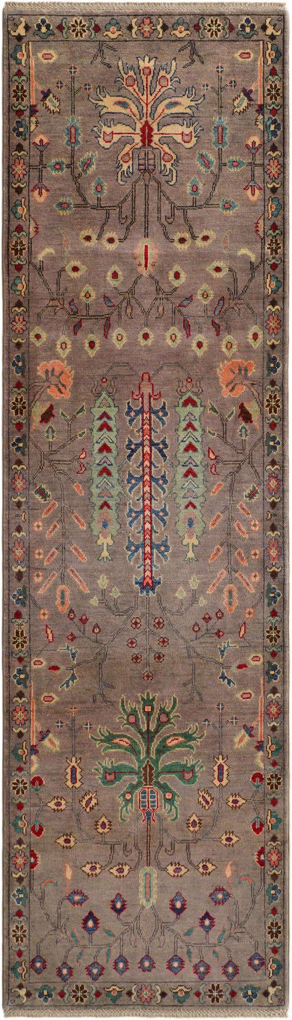2' 10 x 9' 8 Hand Knotted Kazak Runner Rug
