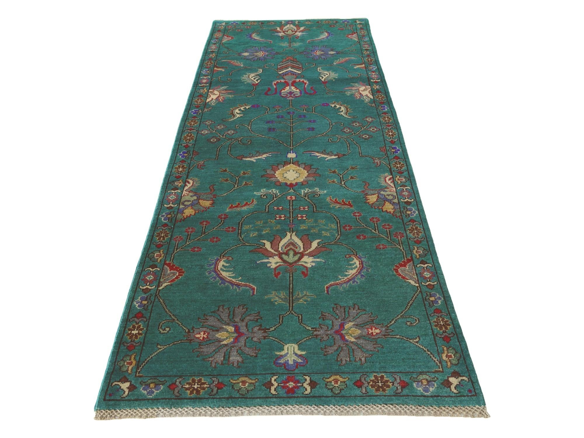 2' 11 x 9' 8 Hand Knotted Kazak Runner Rug