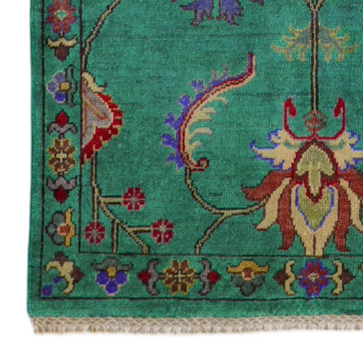 Detail image of 2' 11 x 9' 8 Hand Knotted Kazak Runner Rug