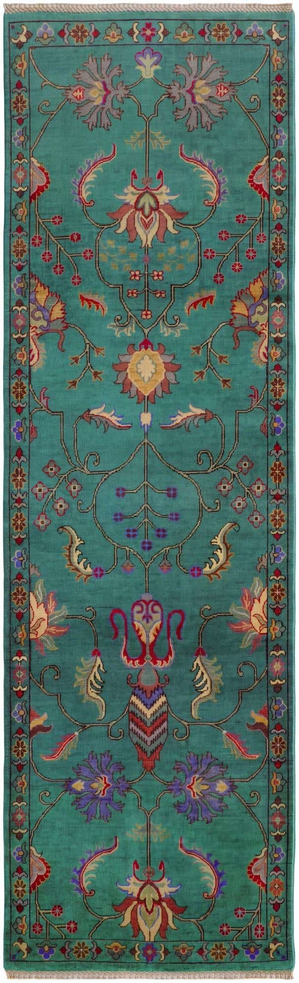 2' 11 x 9' 8 Hand Knotted Kazak Runner Rug