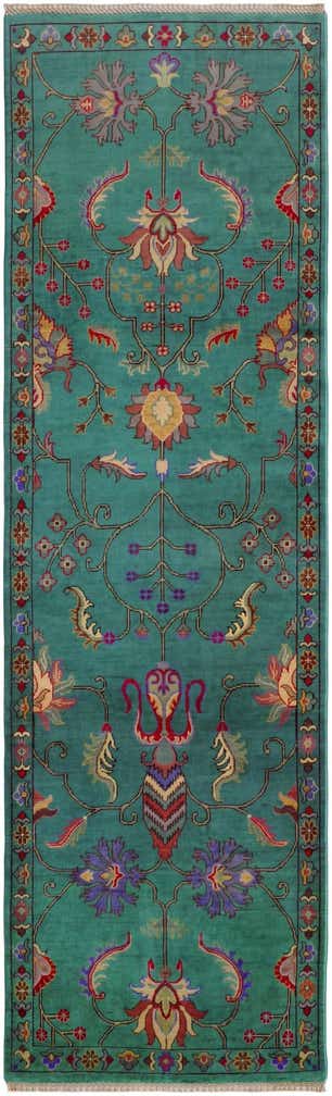 2' 11 x 9' 8 Hand Knotted Kazak Runner Rug