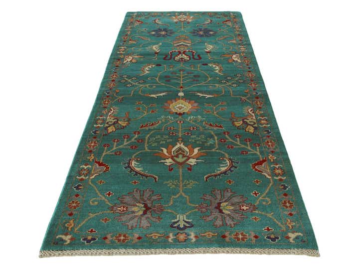 3' 1 x 9' 1 Hand Knotted Kazak Runner Rug