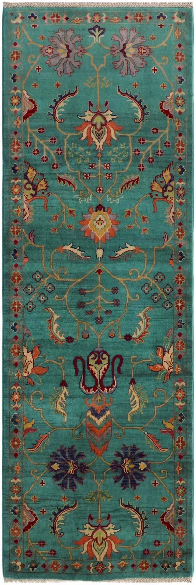 3' 1 x 9' 1 Hand Knotted Kazak Runner Rug