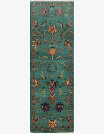 3' 1 x 9' 1 Hand Knotted Kazak Runner Rug