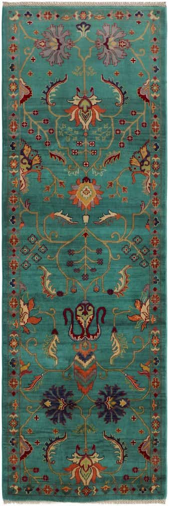 3' 1 x 9' 1 Hand Knotted Kazak Runner Rug