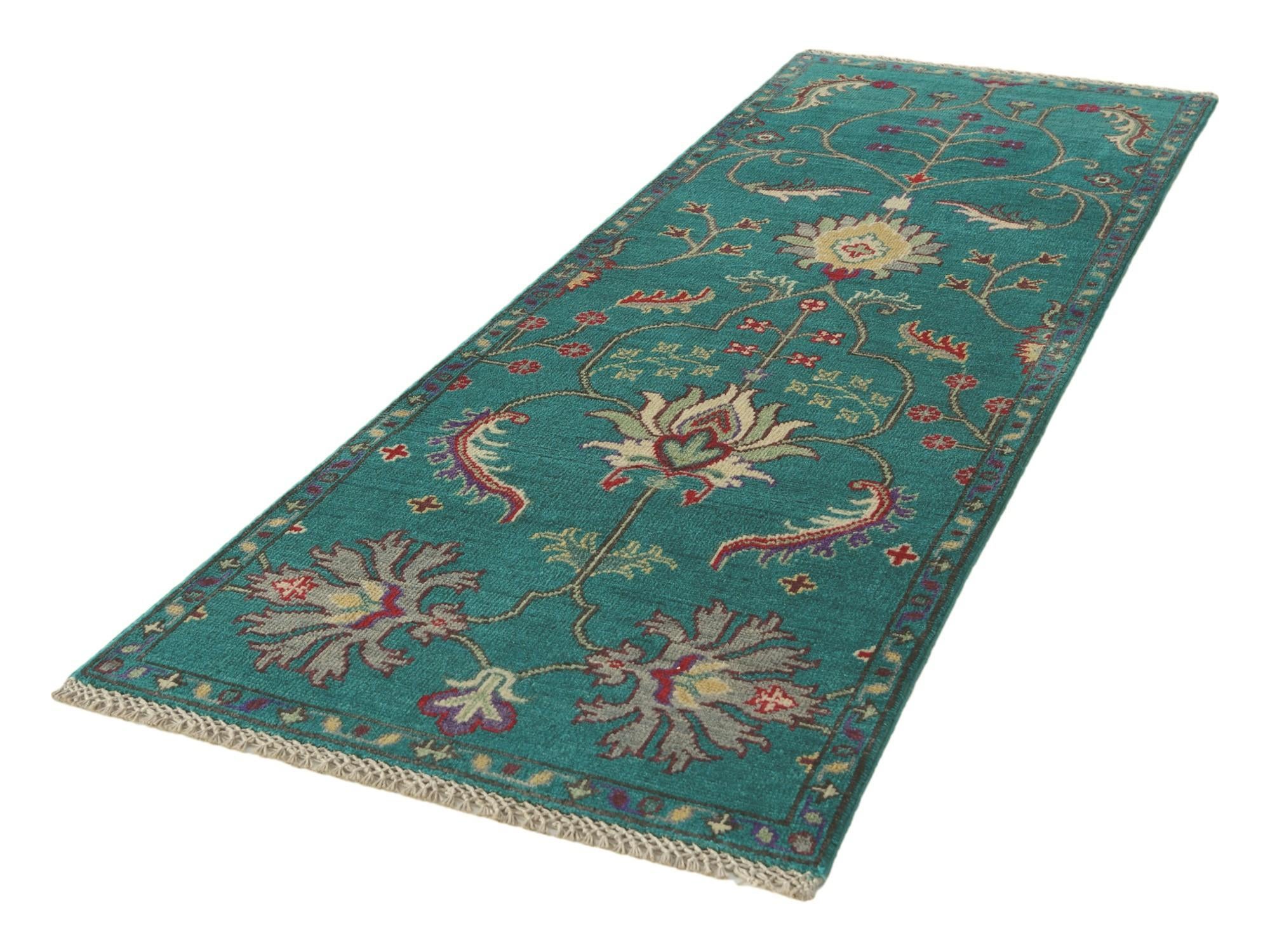 2' 1 x 6' Hand Knotted Kazak Runner Rug