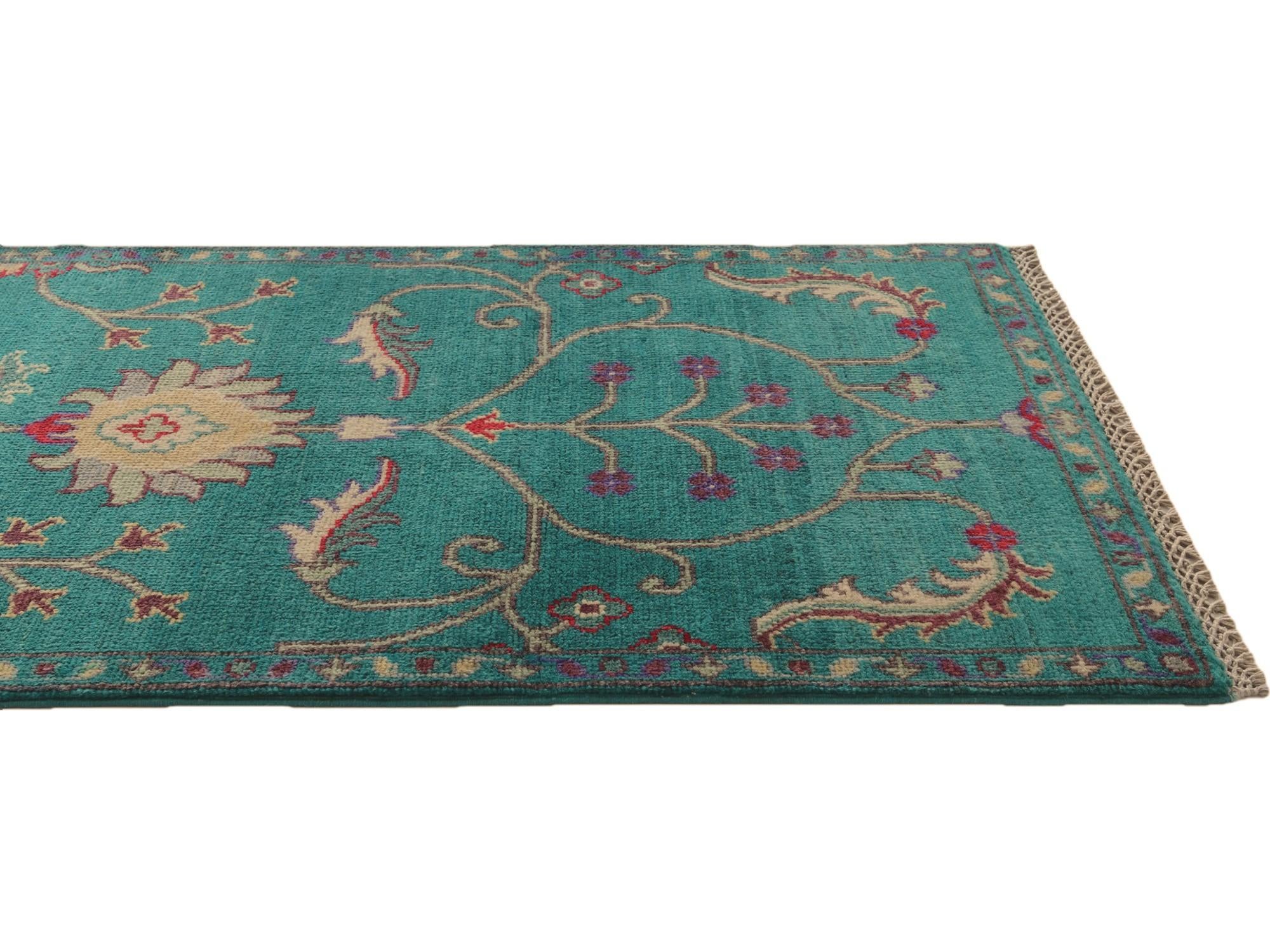 2' 1 x 6' Hand Knotted Kazak Runner Rug