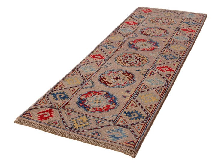 Detail image of 2' x 5' 9 Hand Knotted Kazak Runner Rug