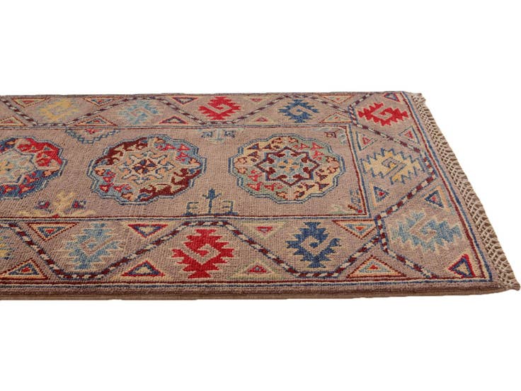 Detail image of 2' x 5' 9 Hand Knotted Kazak Runner Rug