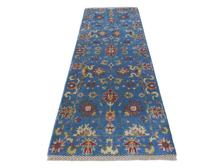 Detail image of 2' x 6' 6 Hand Knotted Kazak Runner Rug