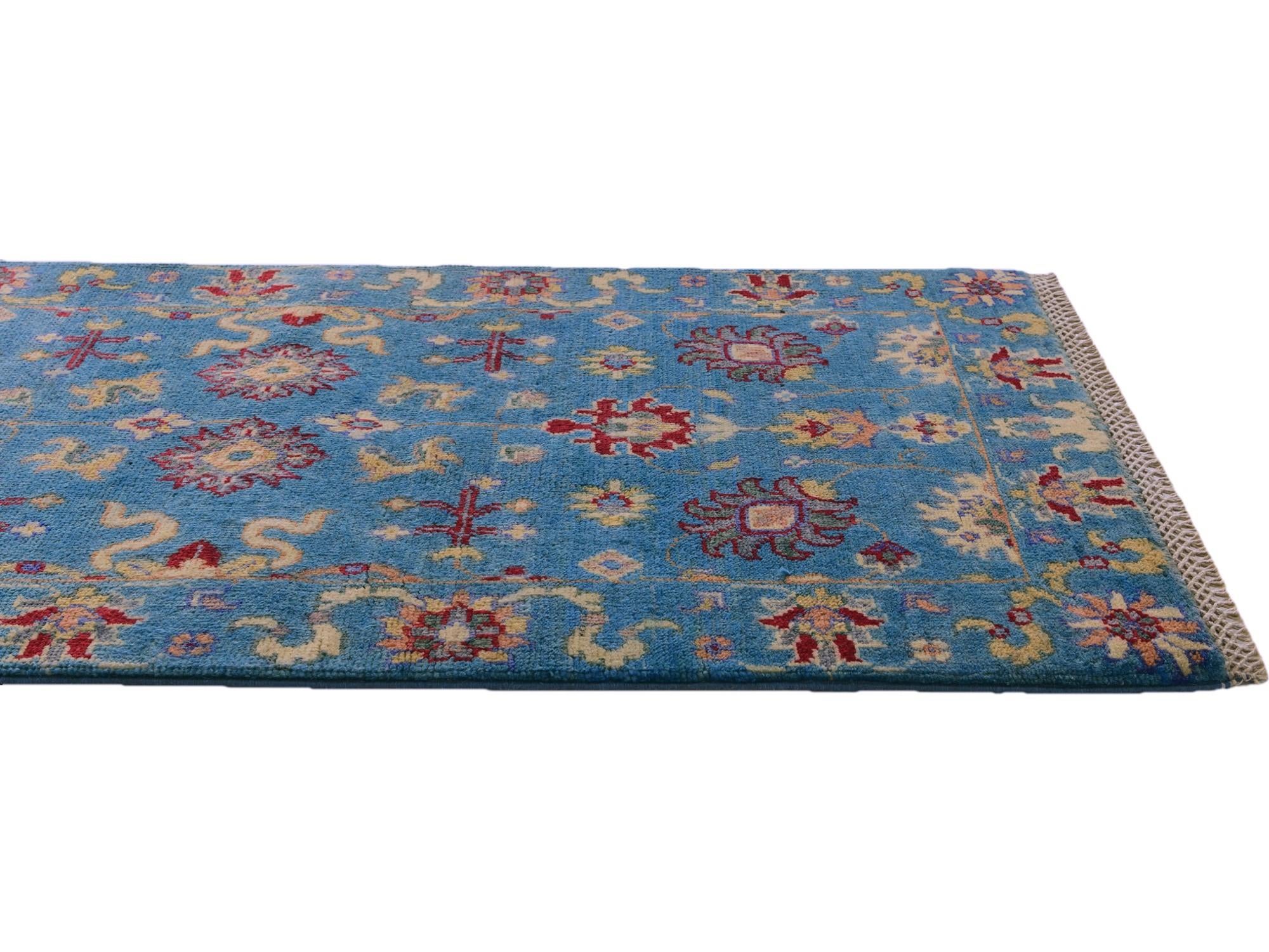 2' x 6' 6 Hand Knotted Kazak Runner Rug