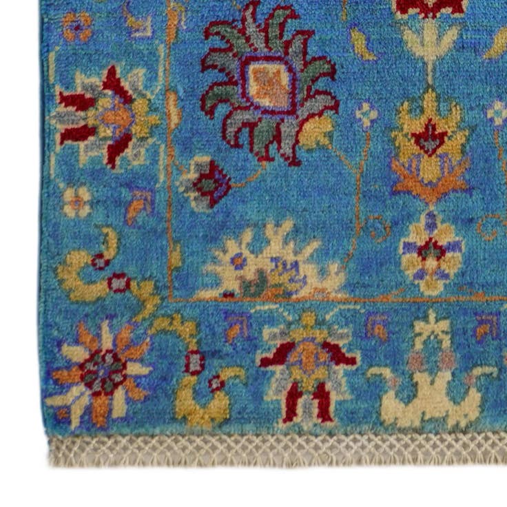 Detail image of 2' x 6' 6 Hand Knotted Kazak Runner Rug